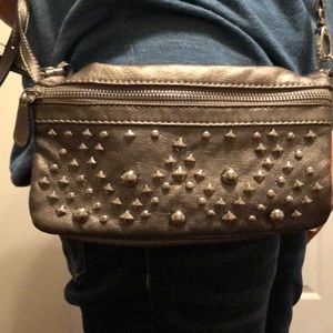 Silver crossbody bag